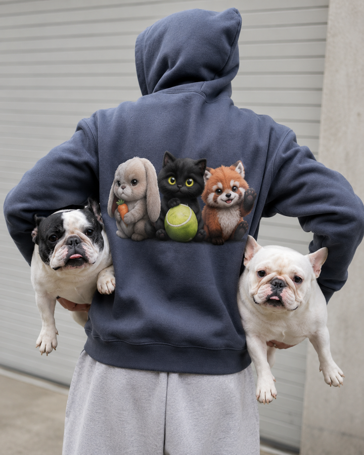 Customer wearing Floppers hoodie