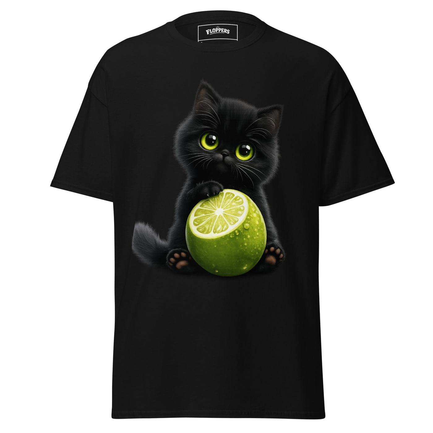 Lime Kitty Cat Tee