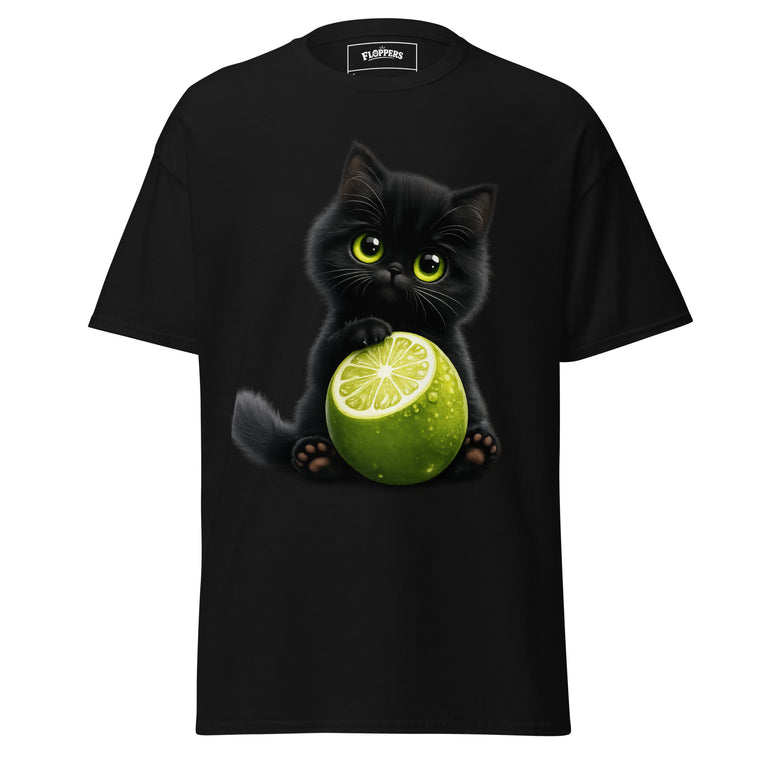 Lime Kitty Cat Tee