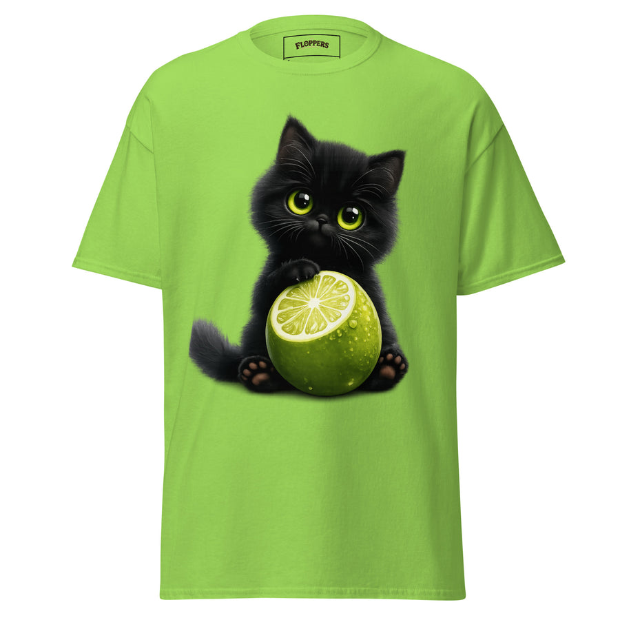 Lime Kitty Cat Tee