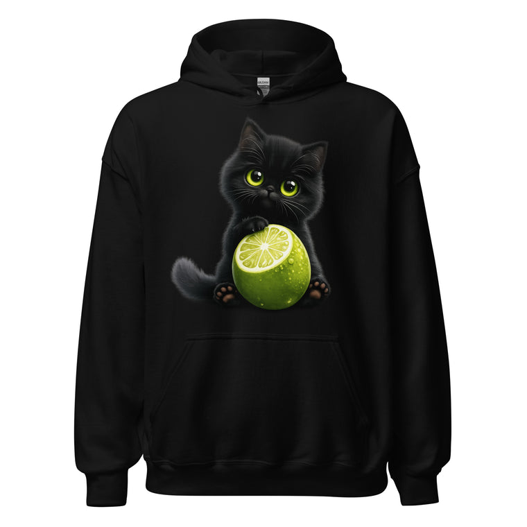 Lime Kitty Cat Hoodie